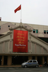 covered market (dong xuan) in hanoi (vietnam) 
