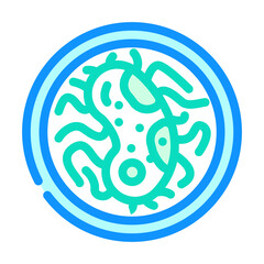 bacterium researching color icon vector. bacterium researching sign. isolated symbol illustration