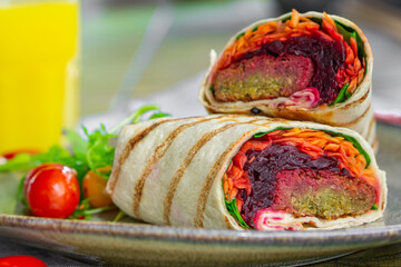 Healthy Falafel Wrap