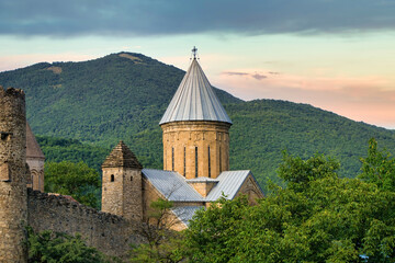 Ananuri is a castle complex on the Aragvi River in Georgia. It was home to Dukes of Aragvi.