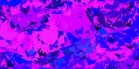Fototapeta na wymiar Dark Pink, Blue vector layout with triangle forms.