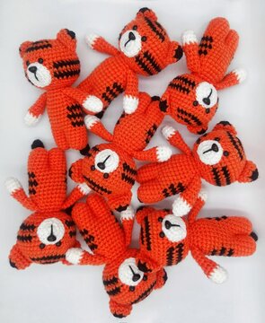 Crochet Handmade Tigers, Symbol Of Chinese Calendar 2022