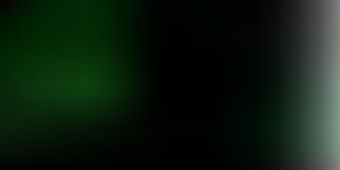 Dark green vector abstract blur drawing.