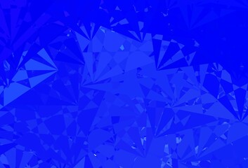 Dark BLUE vector background with random forms.