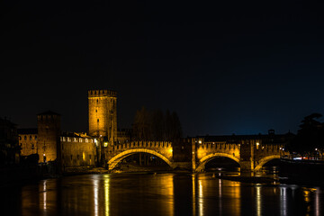 Ponte Scaligero Brücke in Verona 