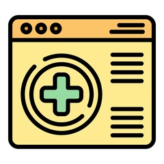 Fototapeta premium Order drugs online icon. Outline order drugs online vector icon color flat isolated