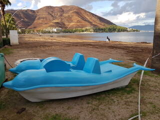 catamaran on the seashore, water sports, extreme, drive, summer, tourism