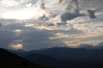 Naklejka na ściany i meble Mountain views of the Sacred Valley, Andes Mountains, Peru