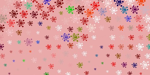 Light Multicolor vector template with flu signs.