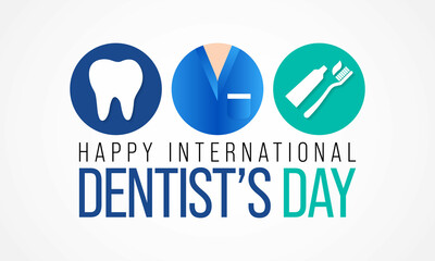 World Dentist's day is observed every year in February, Vector illustration