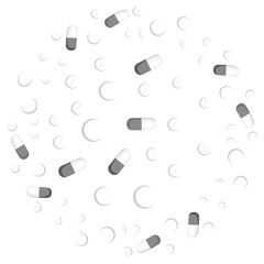 The illustration on a square background is an epidemic. Design element