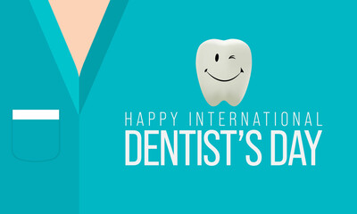 World Dentist's day is observed every year in February, Vector illustration