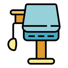 Care ventilator medical machine icon. Outline care ventilator medical machine vector icon color flat isolated