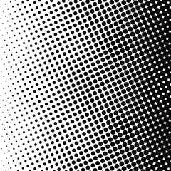 White and black circles, gradient halftone background. Vector illustration.