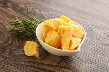 Pieces of delicous parmesan cheese