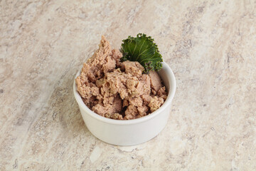 Liver pate in the bowl