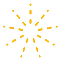 Firework spark icon. Outline firework spark vector icon color flat isolated
