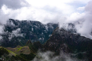 clouds over the mountains