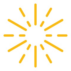 Firework merry icon. Outline firework merry vector icon color flat isolated