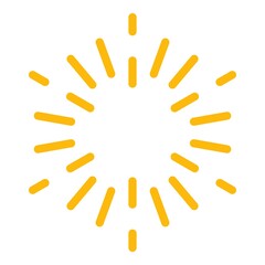 Firework carnival decor icon. Outline firework carnival decor vector icon color flat isolated