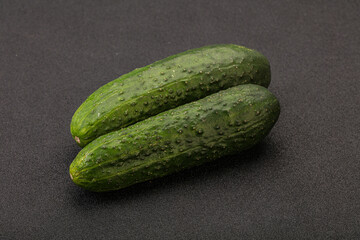 Ripe organic natural green cucumber