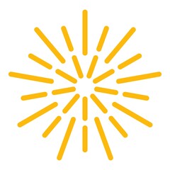 Creative firework icon. Outline creative firework vector icon color flat isolated