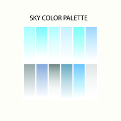 Sky gradient color palette. gradient swashes