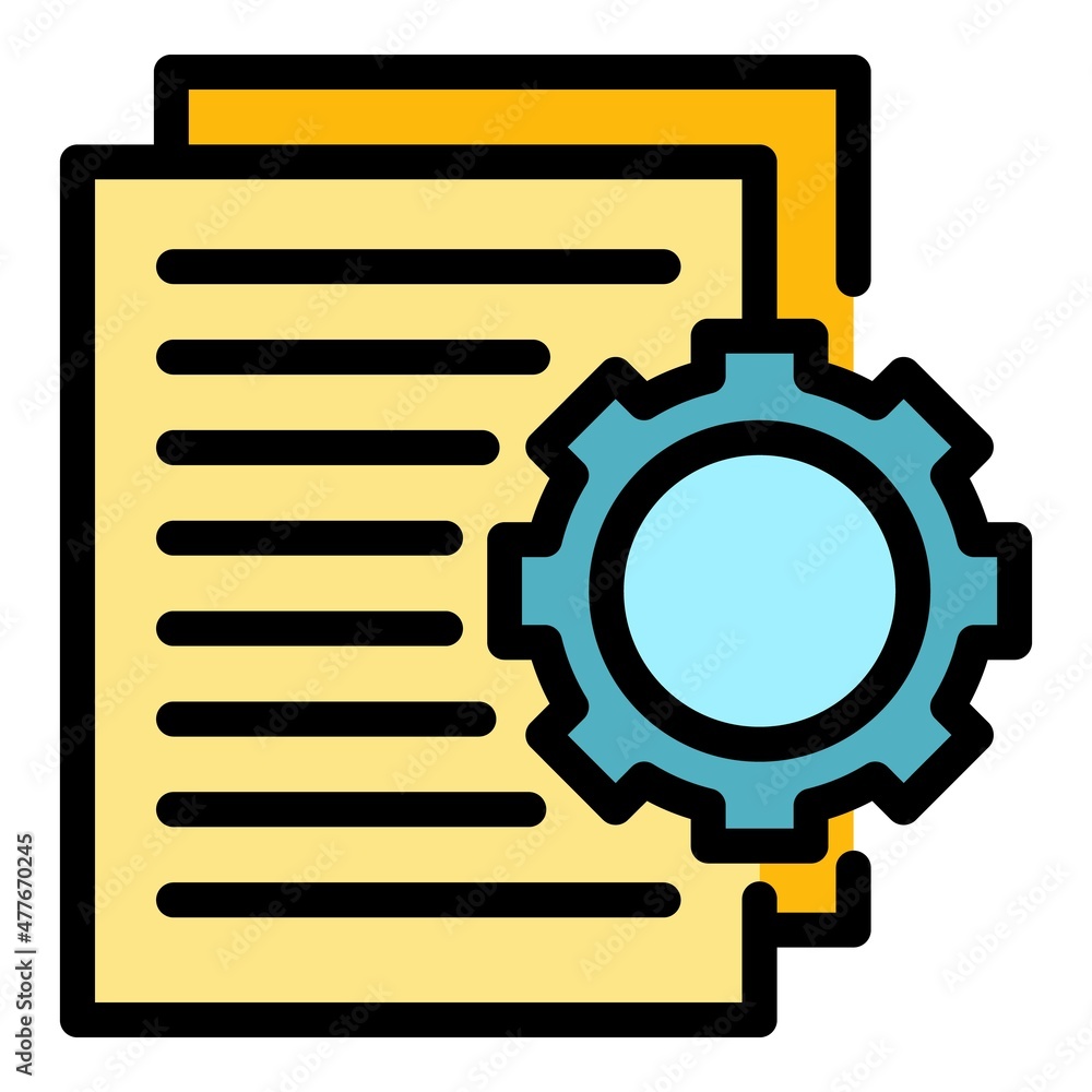 Poster technical interview icon. outline technical interview vector icon color flat isolated