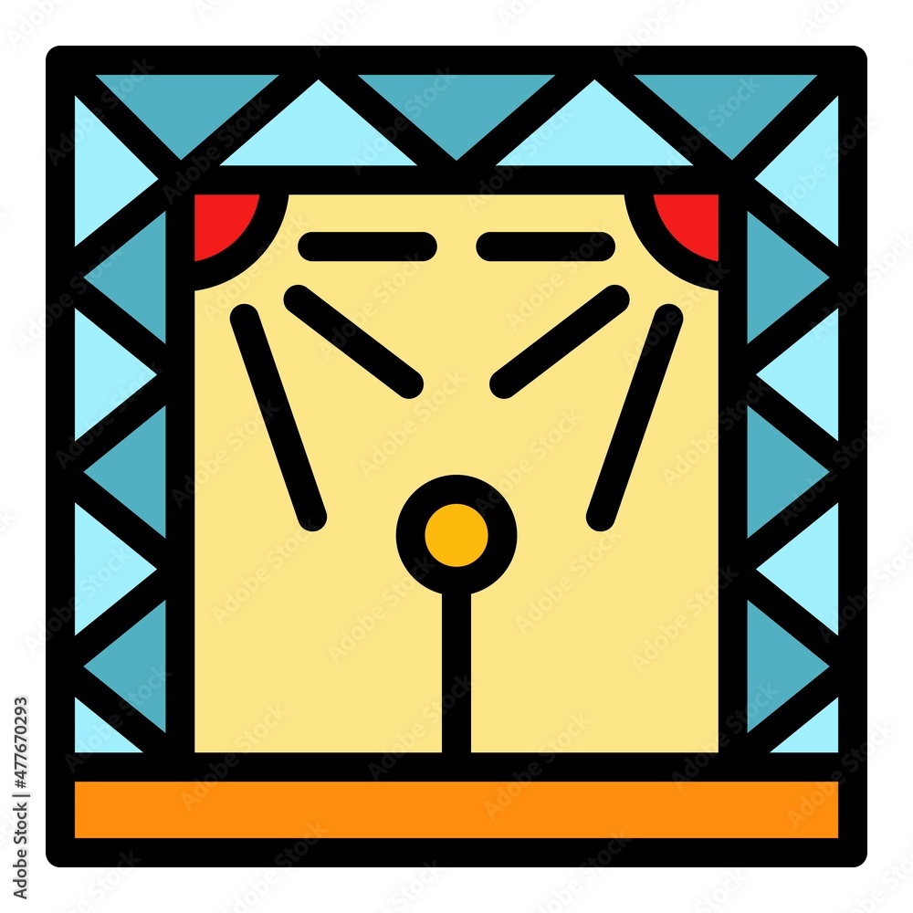 Aufkleber event scene icon. outline event scene vector icon color flat isolated
