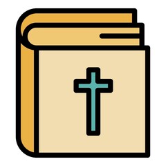Religious care icon. Outline religious care vector icon color flat isolated