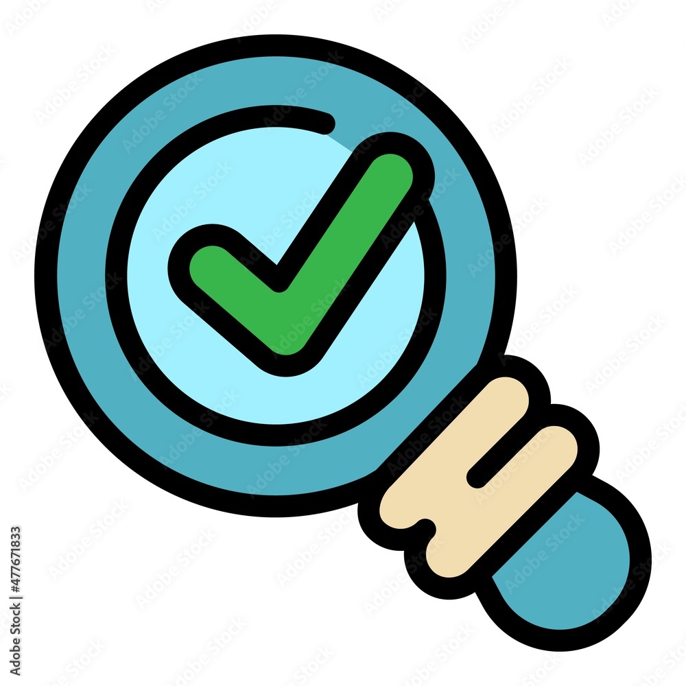 Poster problem done icon. outline problem done vector icon color flat isolated