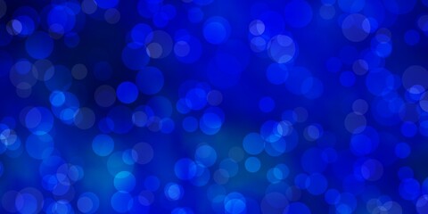 Light BLUE vector background with bubbles.
