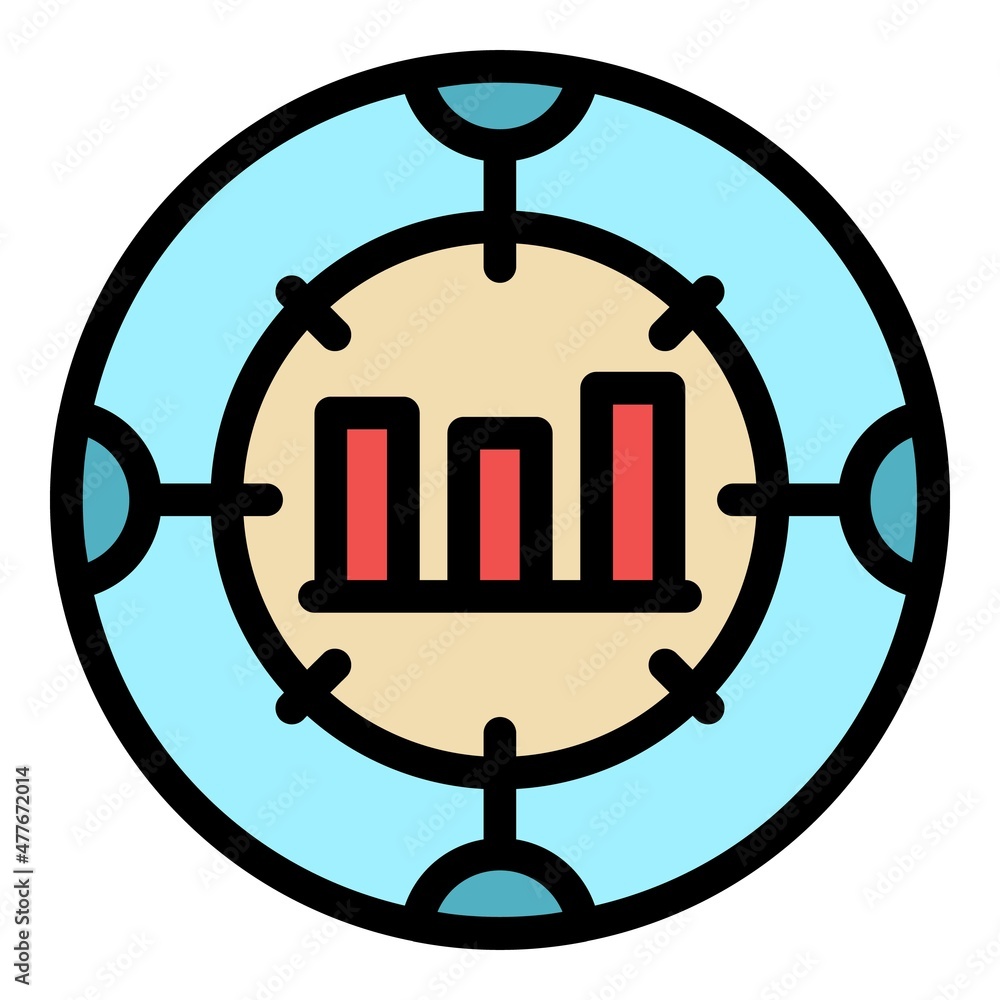 Poster problem results icon. outline problem results vector icon color flat isolated