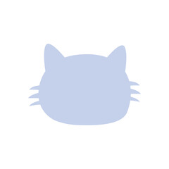 Vector love blue cat illustration