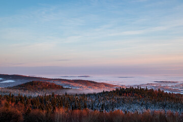sunrise over the mountains
