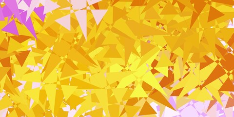 Light Pink, Yellow vector texture with memphis shapes.