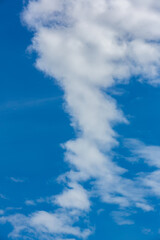 Blue sky with clouds background. Sky daylight. Natural sky composition.