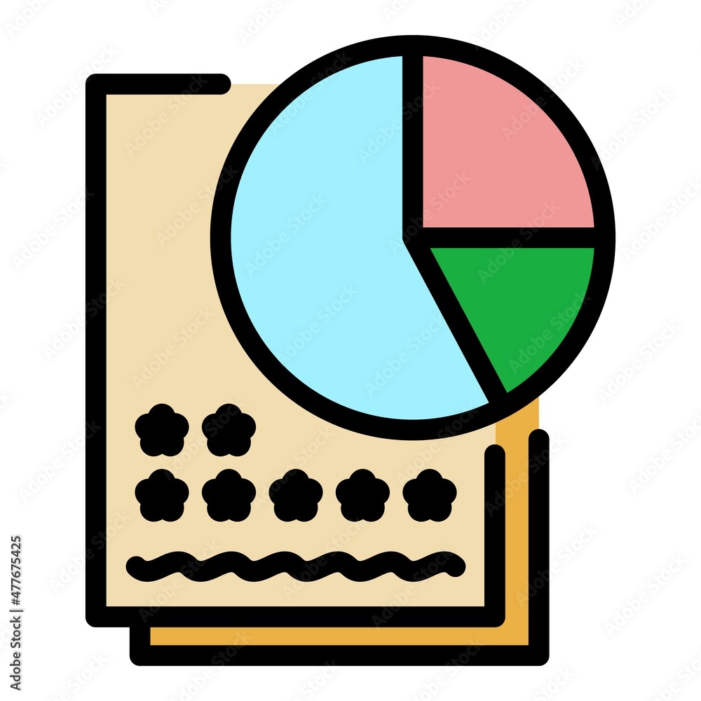 Poster expertise data icon. outline expertise data vector icon color flat isolated
