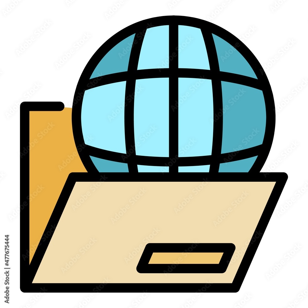Poster expertise development icon. outline expertise development vector icon color flat isolated