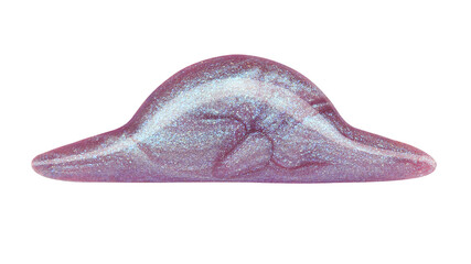 Blot of purple nail polish isolated on white