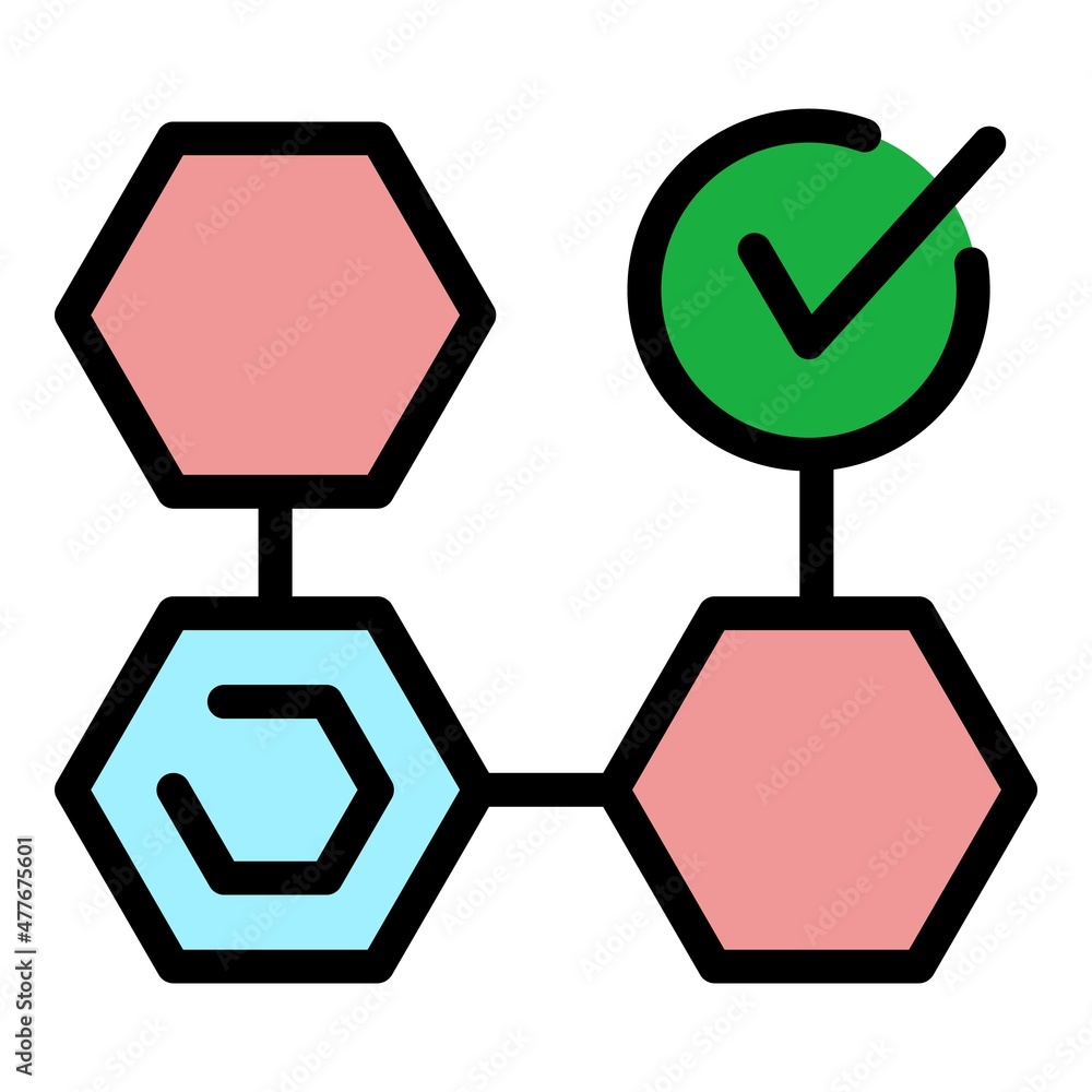Poster expertise integration icon. outline expertise integration vector icon color flat isolated