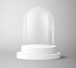 Glass dome on round base. Vector illustration © KARYNA