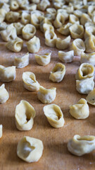 Delicious homemade red borscht dumplings for Christmas