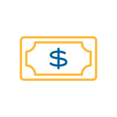 Obraz premium Dollar money banknote vector icon