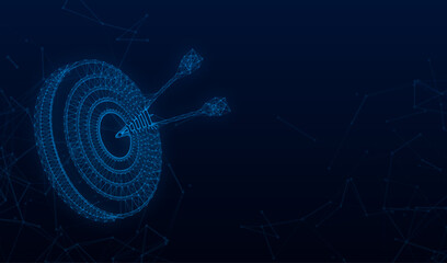 Target with an arrow icon concept market goal. Vector stock illustration