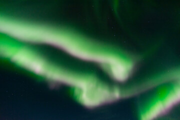 Looking up into the corona of the northern lights or aurora borealis near Churchill, Manitoba, Canada