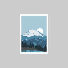 Mount Rainier National Park vintage vector t-shirt and apparel design, typography, print, logo, poster design
