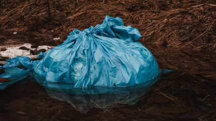 M&uuml;ll in einer Pf&uuml;tze