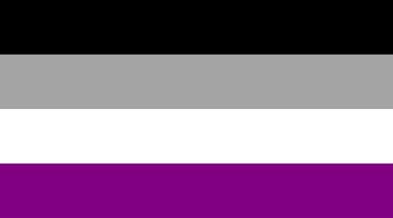 Asexual Pride Flag. Original colors symbol.
