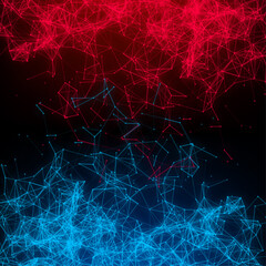 Plexus background. Technology abstract. Geometric element. Futuristic digital network concept. Vector stock illustration